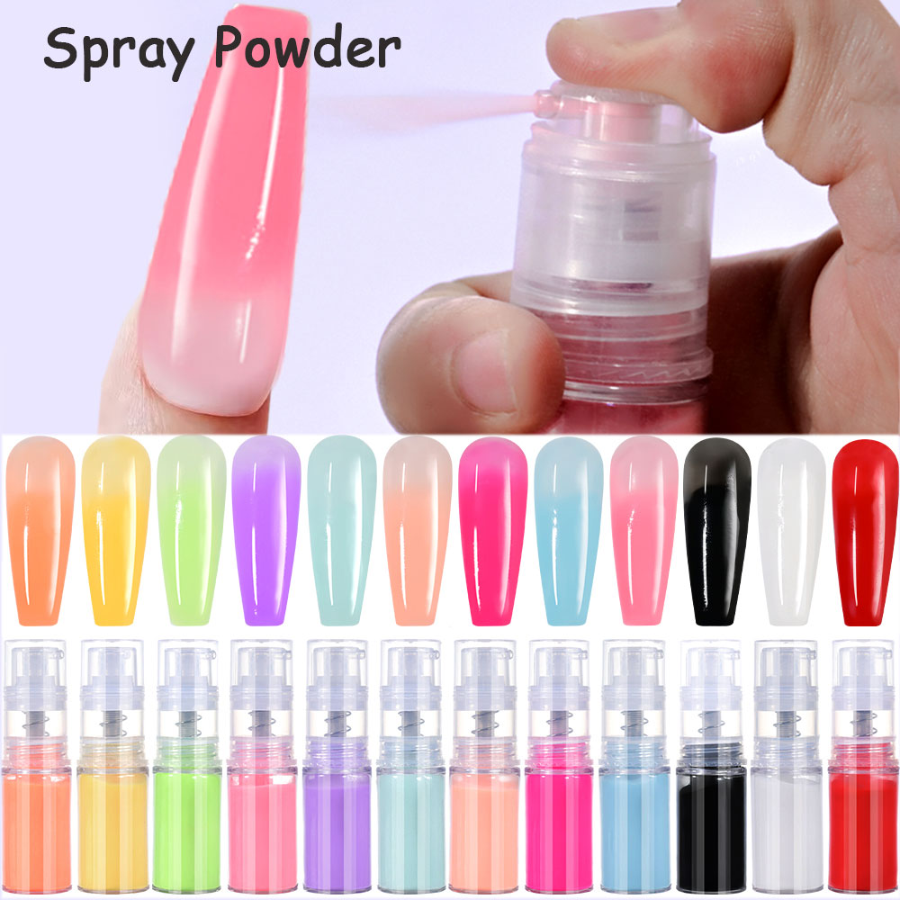 Nail Art Ombre Glitter - 10 g/botella de polvo en aerosol