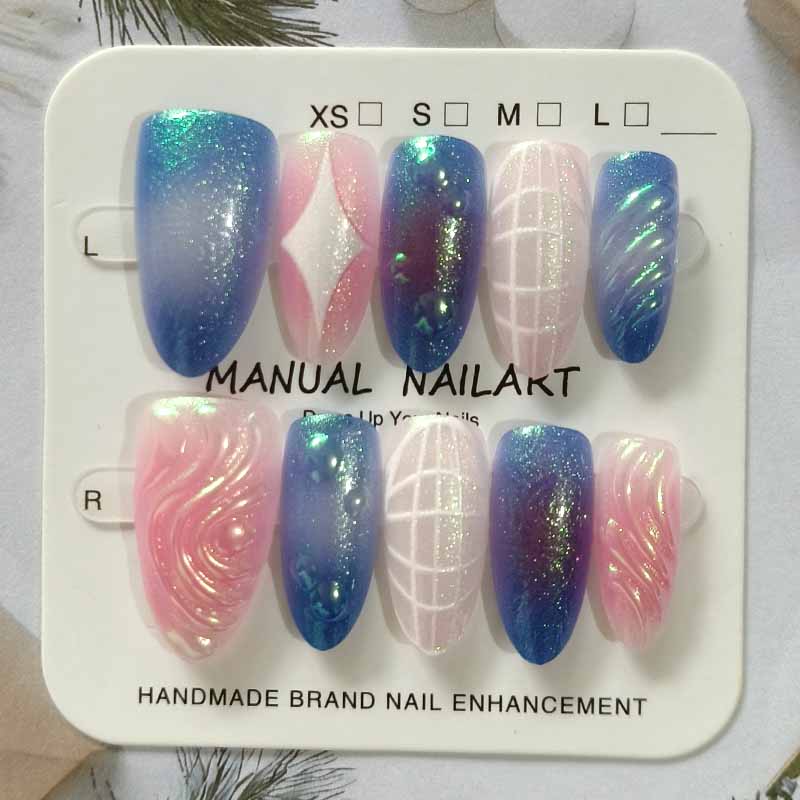 Nail Art Cat Eye - 10 Uds. De armadura brillante de