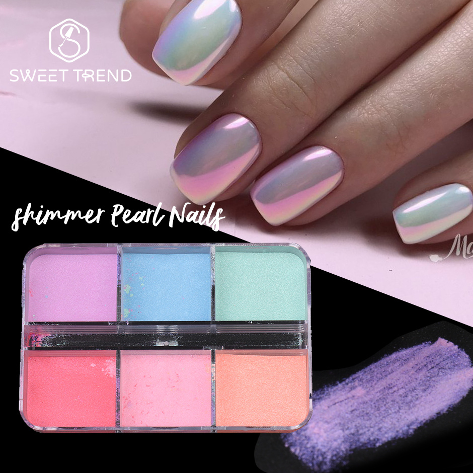 Nail Art Ombre Glitter - Polvo de Uñas con Efecto Perla