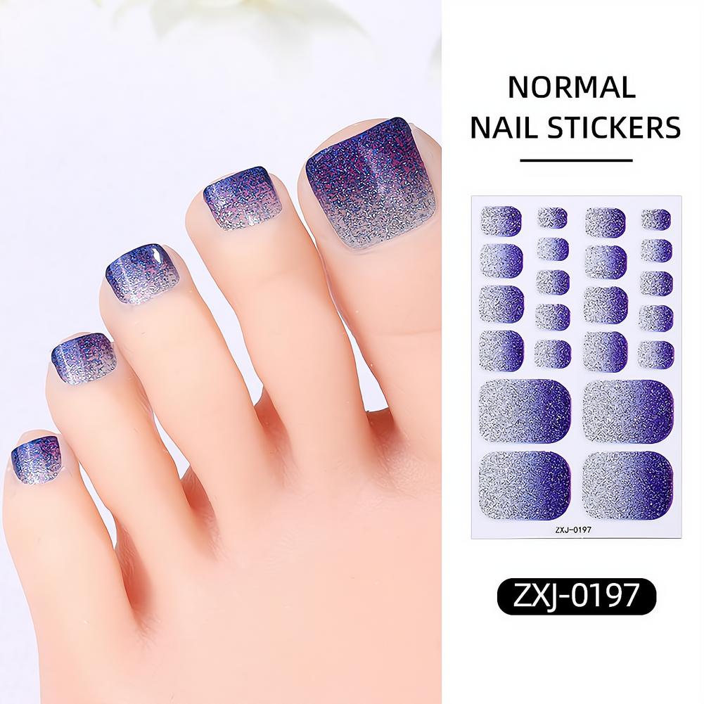 Nail Art Ombre Glitter - 22 pegatinas de uñas de los