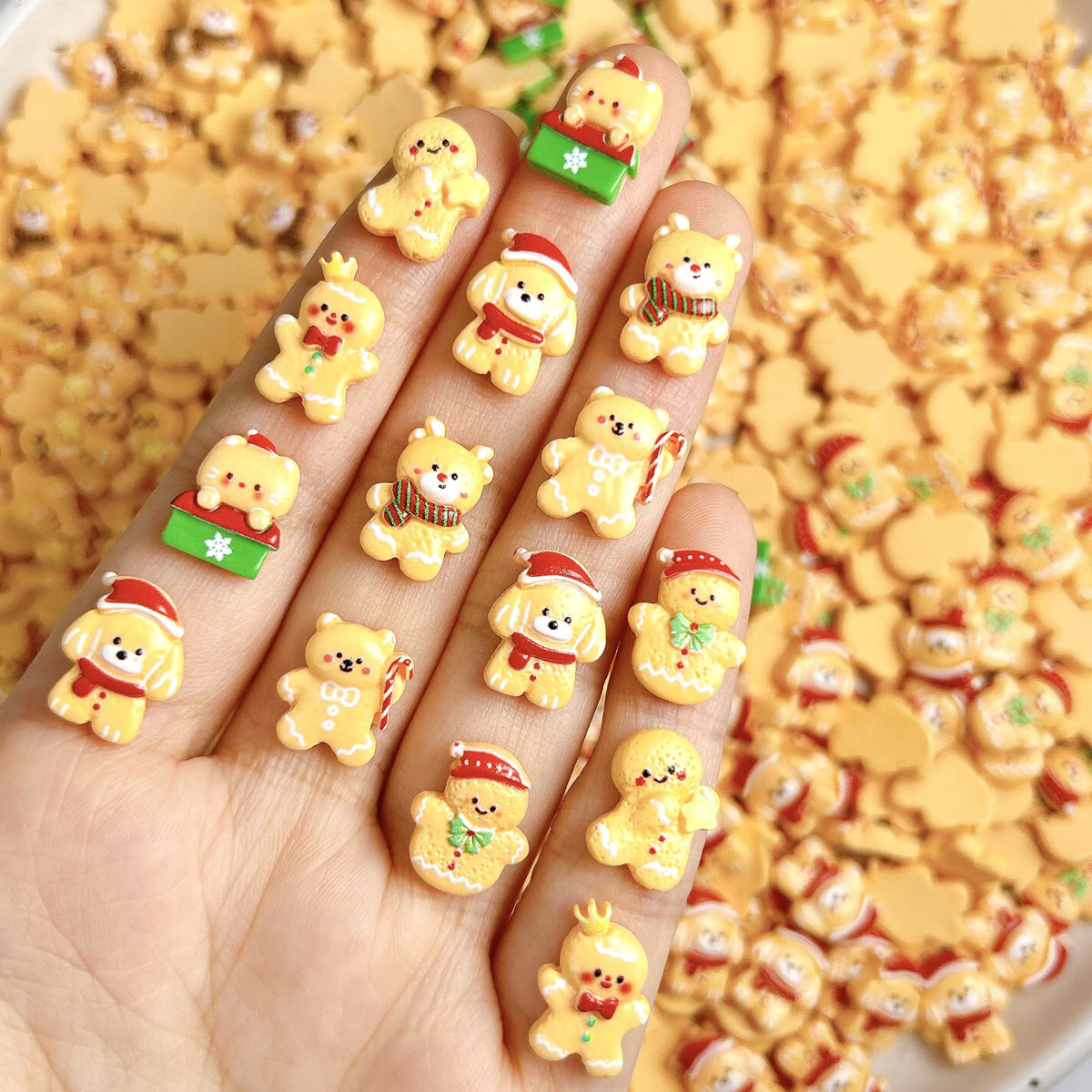 Nail Art Xmas Design - 20 piezas Kawaii Navidad hombre de