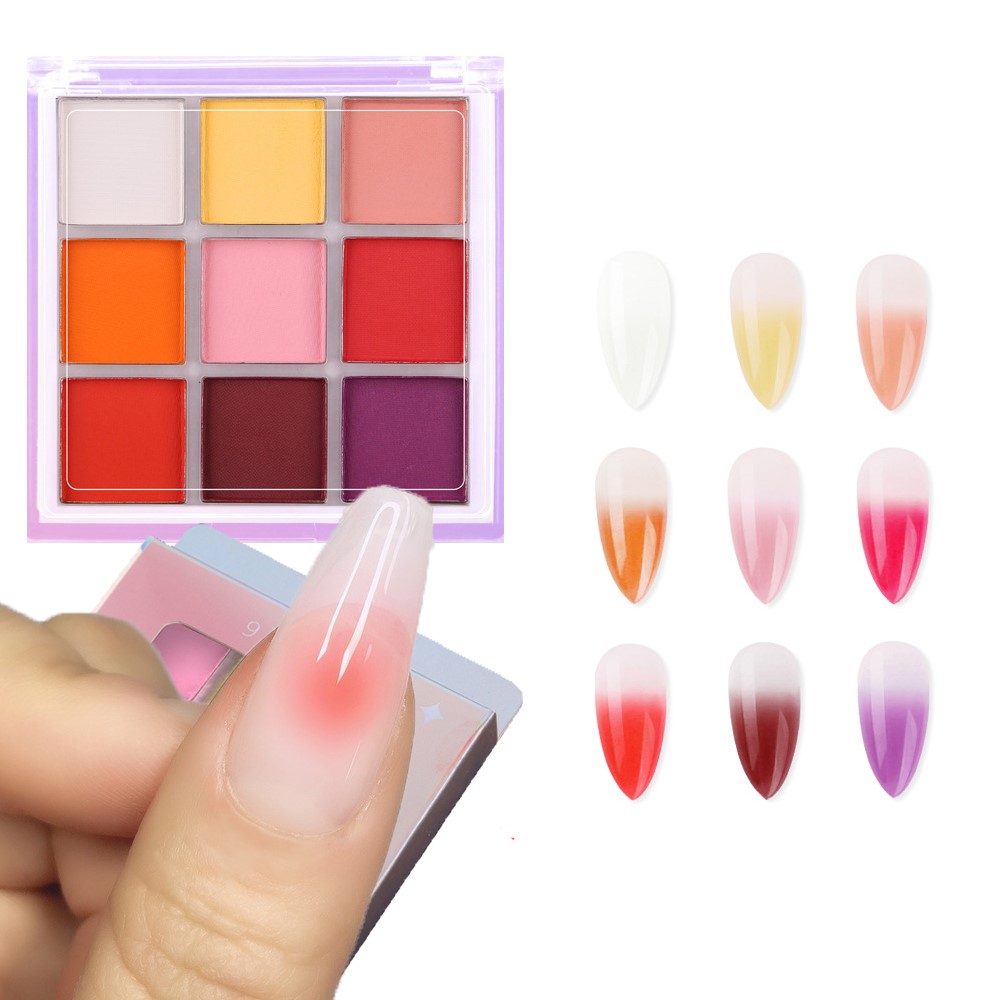 Paleta de pigmentos para uñas, - Nail Art Ombre Glitter reseña y precio