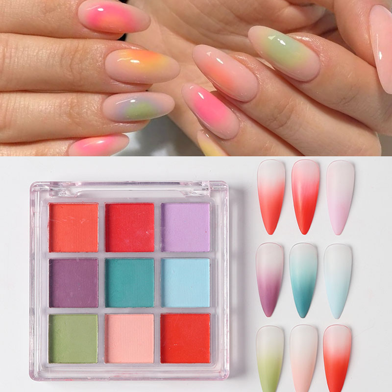 Paleta de pigmentos para uñas, - Nail Art Ombre Glitter reseña y precio