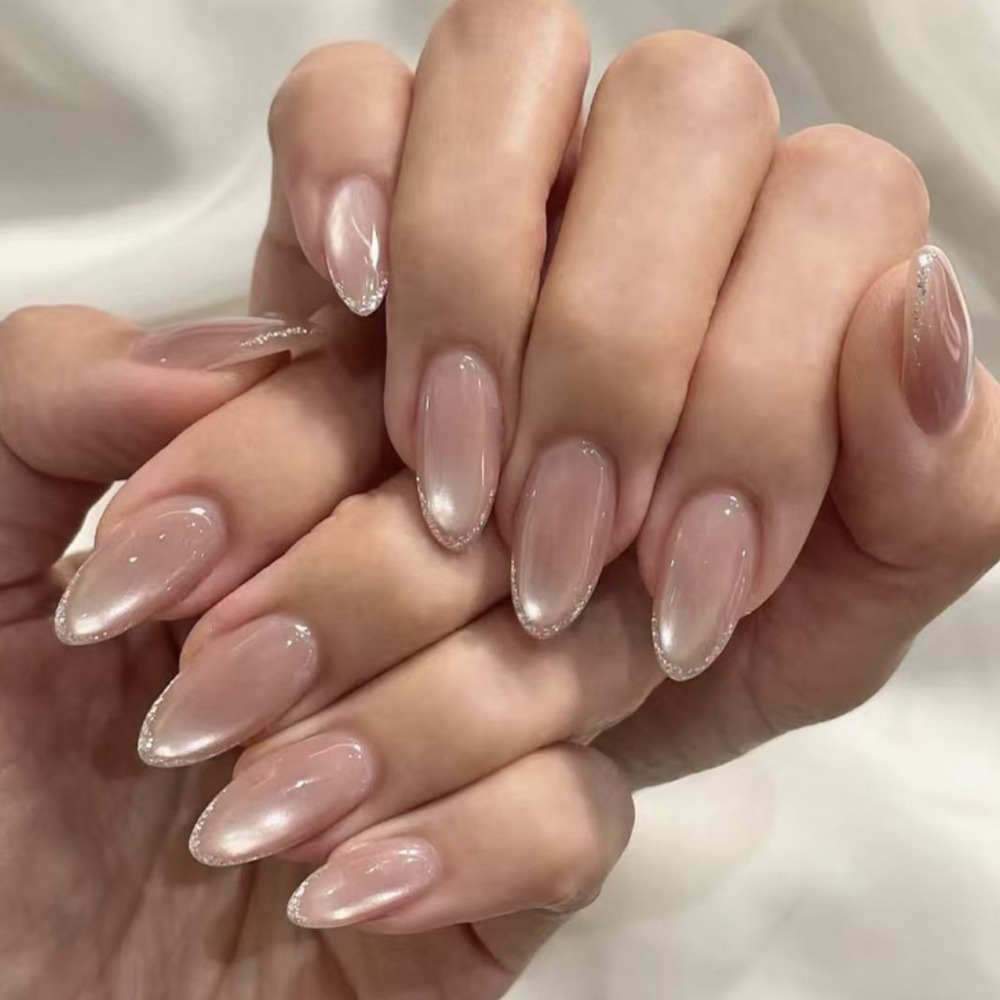 Uñas Postizas Medianas en Form - Nail Art Ombre Glitter reseña y precio