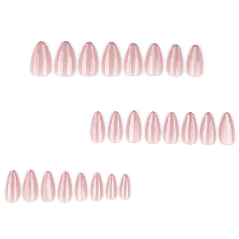 Uñas Postizas Medianas en Form - Nail Art Ombre Glitter reseña y precio