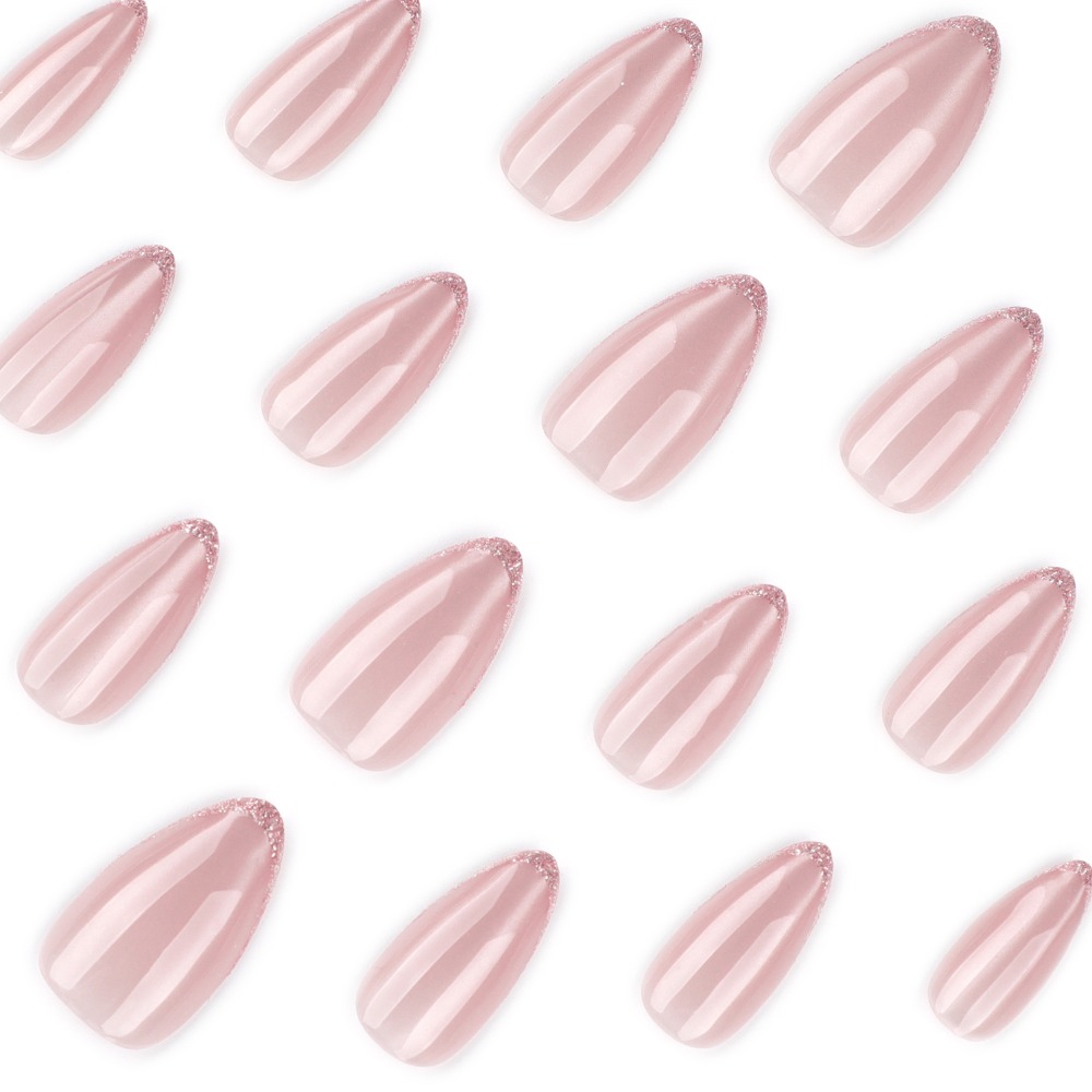 Uñas Postizas Medianas en Form - Nail Art Ombre Glitter reseña y precio