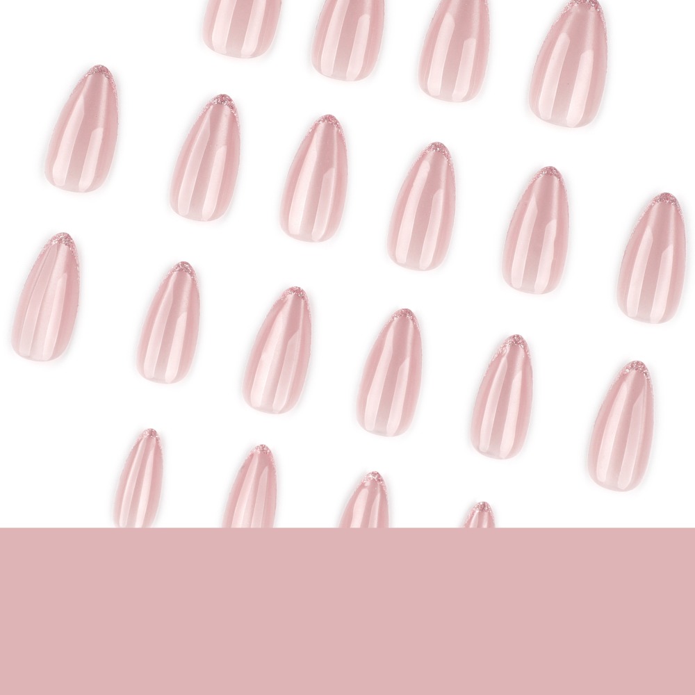 Uñas Postizas Medianas en Form - Nail Art Ombre Glitter reseña y precio