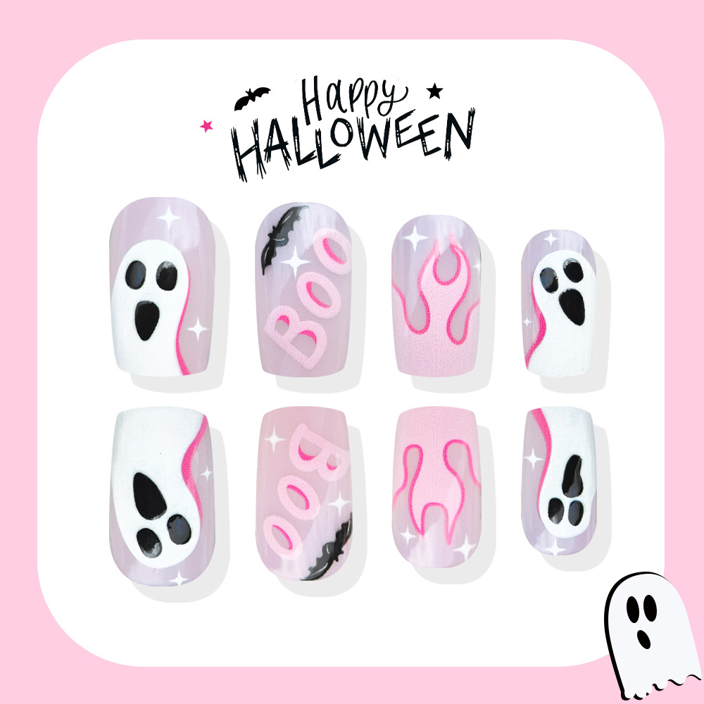 24 Uñas Postizas de Halloween, - Nail Art Y2K reseña y precio