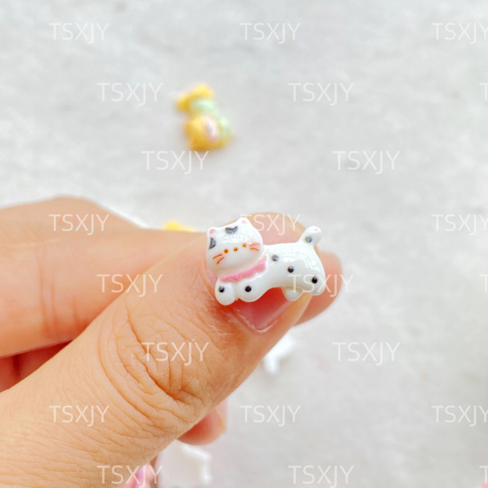 20 piezas Mini gato de resina  - Nail Art Emerald reseña y precio