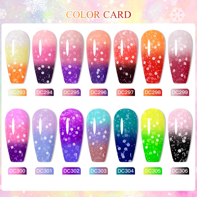 Esmalte de Uñas en Gel Térmico - Nail Art Ombre Glitter reseña y precio