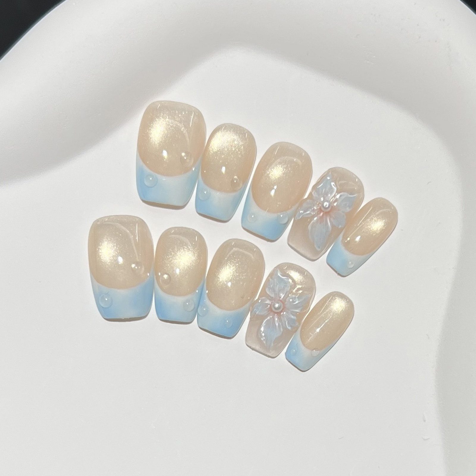 10 Uñas Postizas Francesas Azu - Nail Art Cat Eye reseña y precio