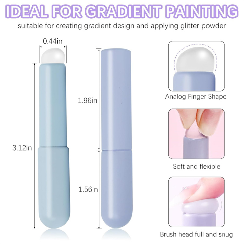 2 uds Nail Art cabeza de silic - Nail Art Ombre Glitter reseña y precio