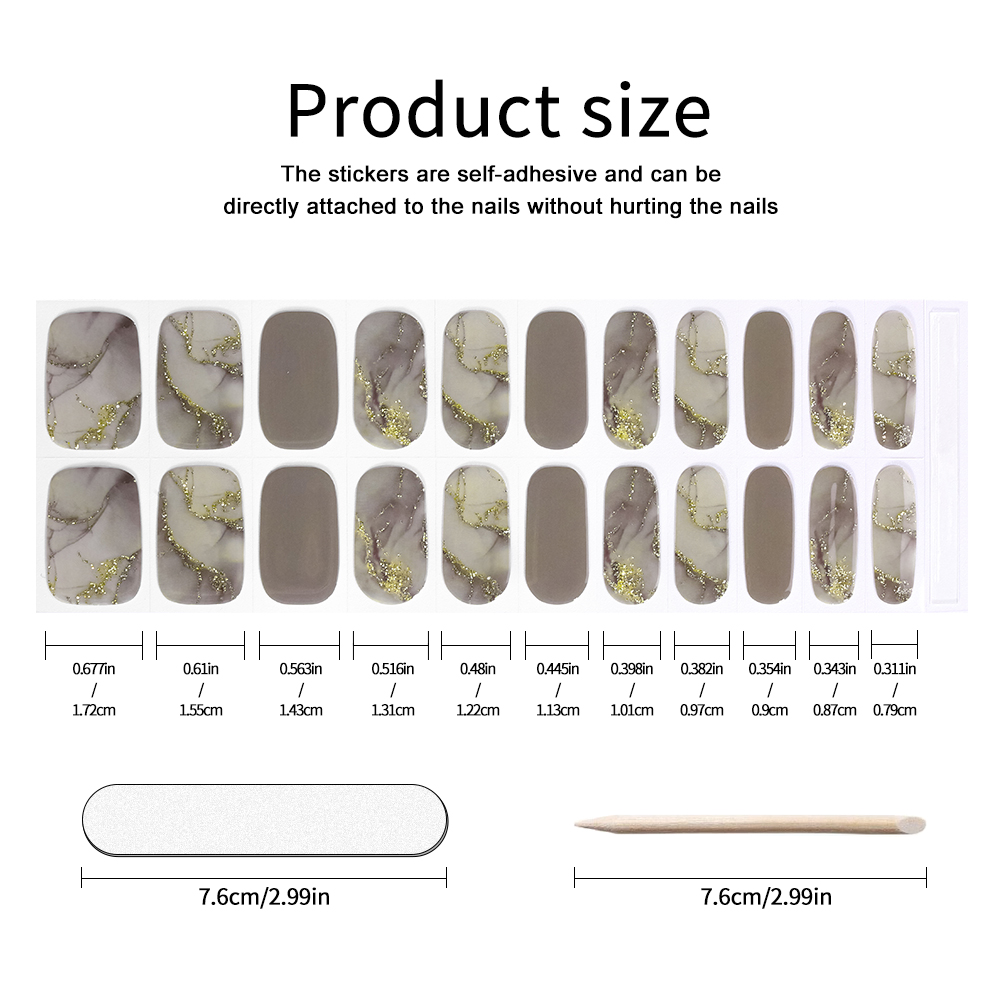Tiras de Uñas de Gel SIN UV, 2 - Nail Art Ombre Glitter reseña y precio