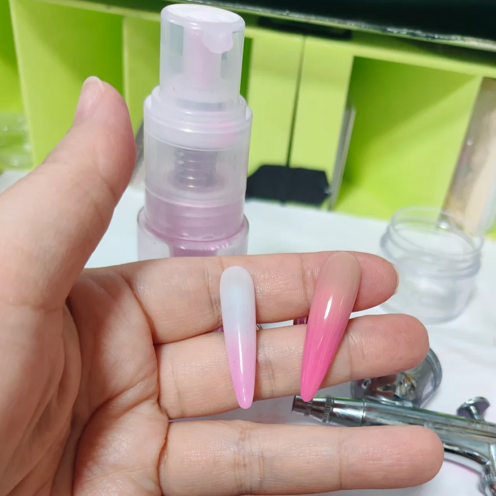 12 estilos de polvo en aerosol - Nail Art Ombre Glitter reseña y precio