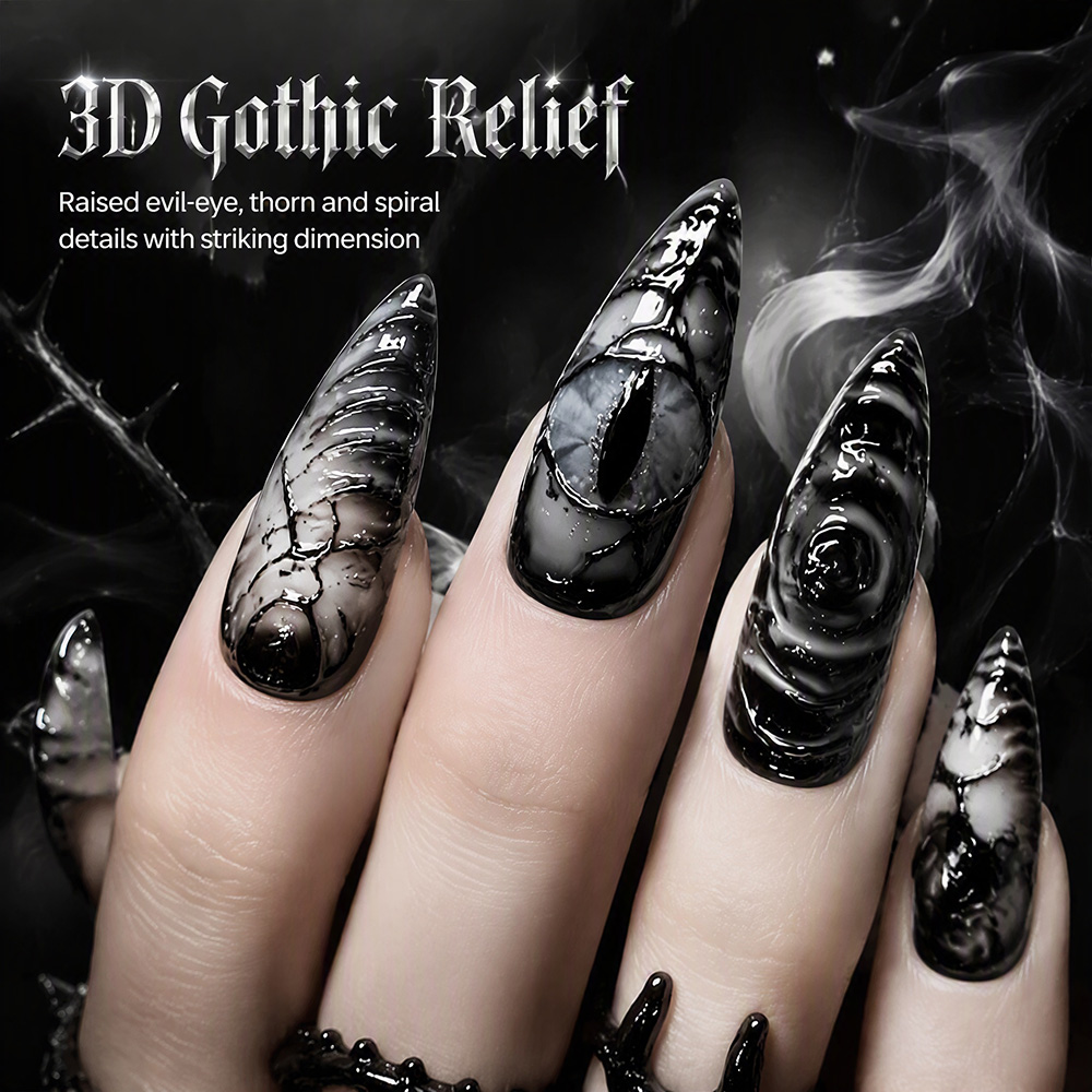 Uñas postizas góticas Stiletto - Nail Art Cat Eye reseña y precio