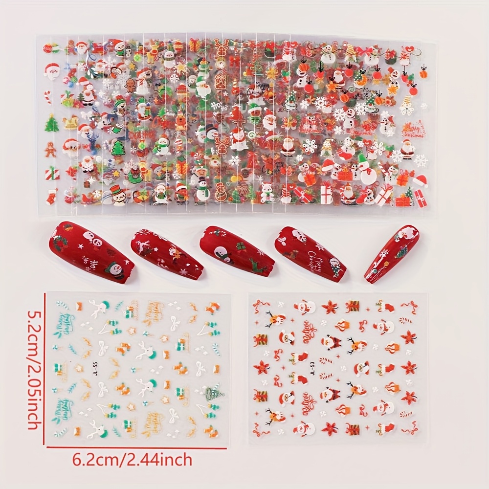 30 Pegatinas Navideñas para Uñ - Nail Art Xmas Design reseña y precio