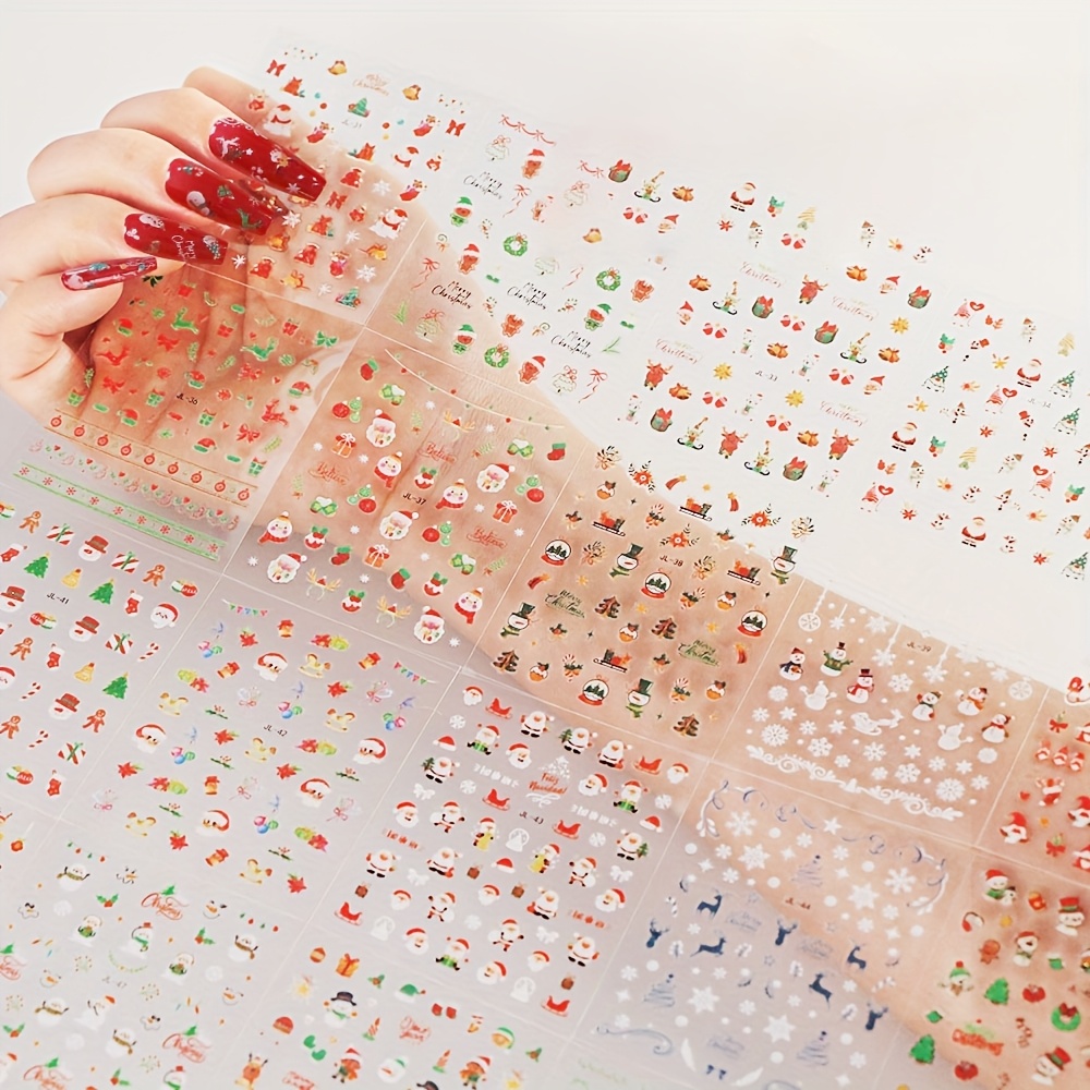30 Pegatinas Navideñas para Uñ - Nail Art Xmas Design reseña y precio
