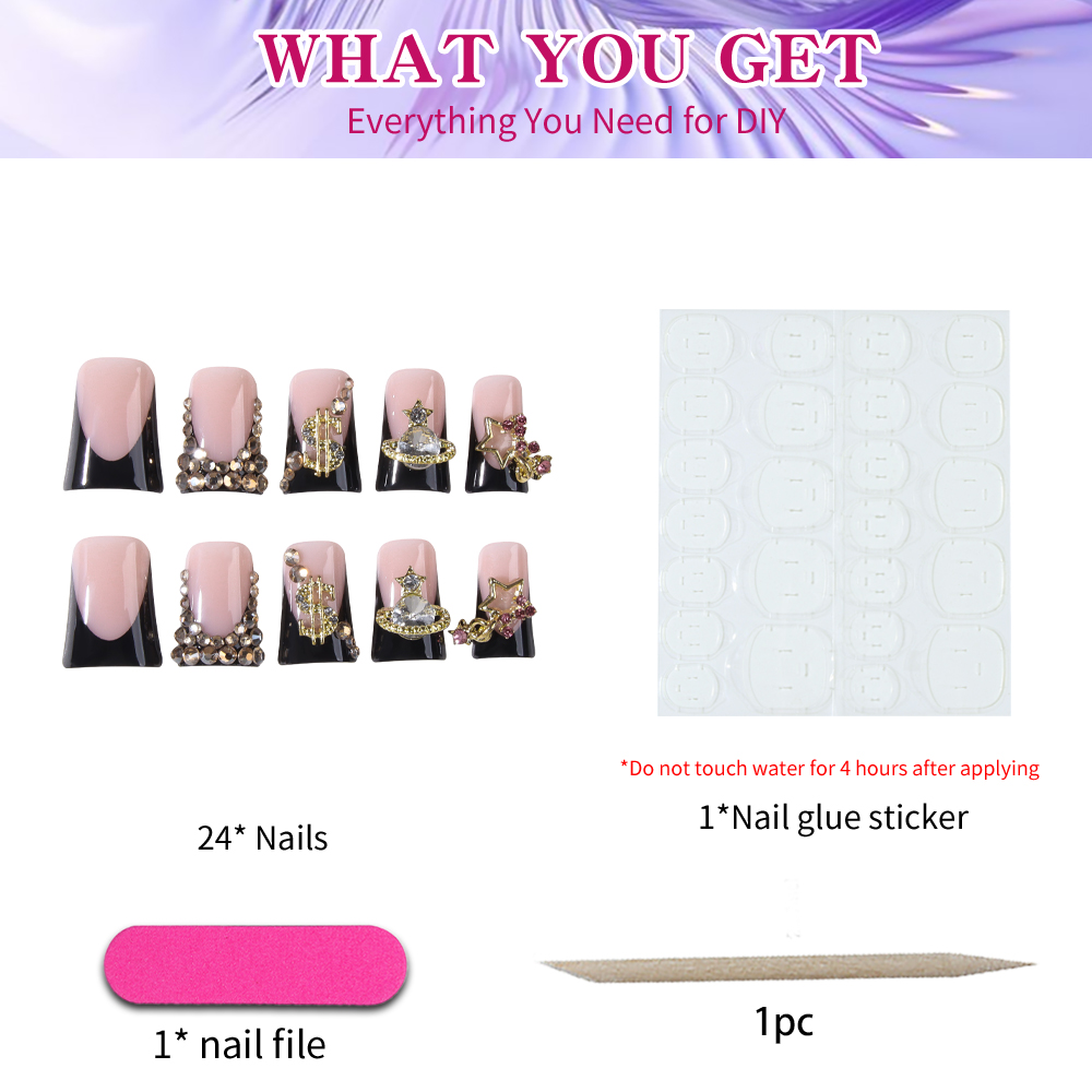 24 piezas de uñas estilo Y2K c - Nail Art Y2K reseña y precio