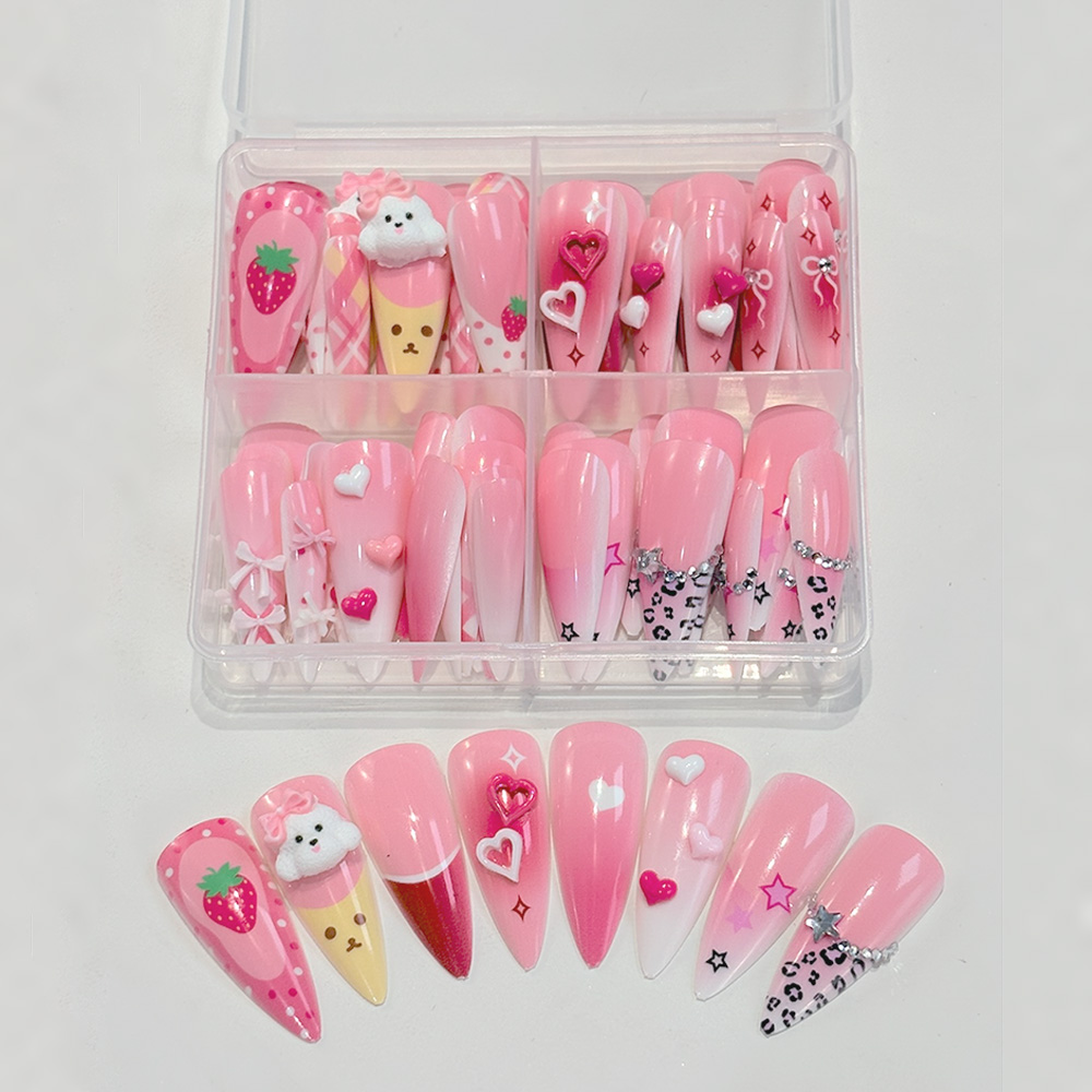96 Uñas Postizas Stiletto Larg - Nail Art Y2K reseña y precio