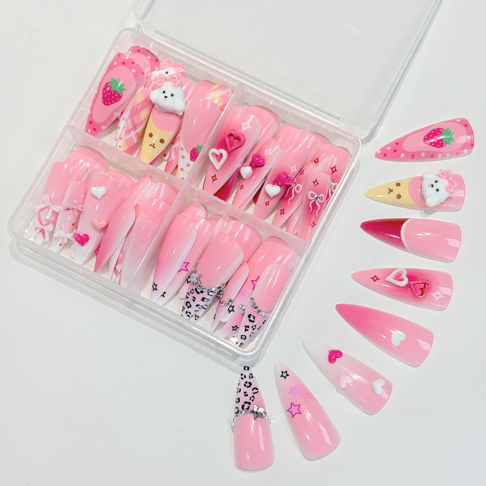96 Uñas Postizas Stiletto Larg - Nail Art Y2K reseña y precio